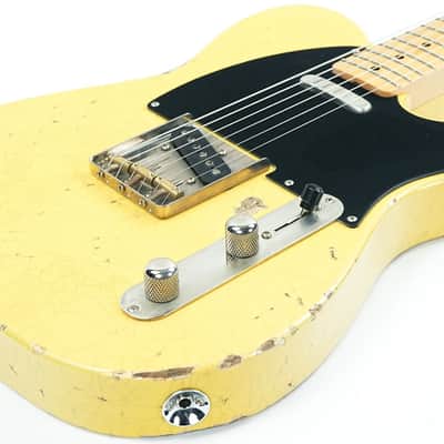 Del Tone 50s T Style Butterscotch Abachi Heavy Aged image 11