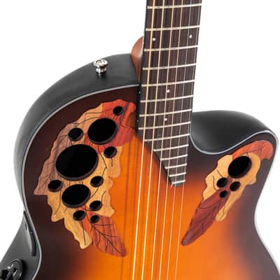 Ovation CE44-1 Celebrity Elite Mid-Depth Acoustic Electric Guitar, Sunburst image 6