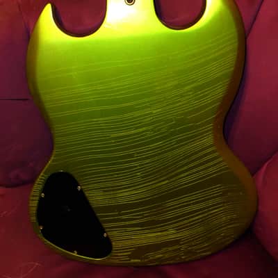 Gibson  Melody Maker SG 1966 Candy Outrageous Finish Poison Apple Green/ Aged Inverness Green Relic Aged Reliced image 5