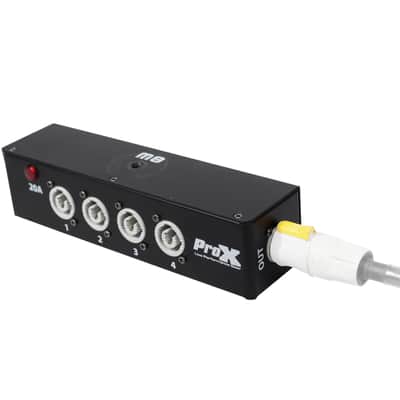 2x Pro X Power Center Four-Way PowerCON Compatible Splitter Delivers Power For Up To 4 Fixtures image 3
