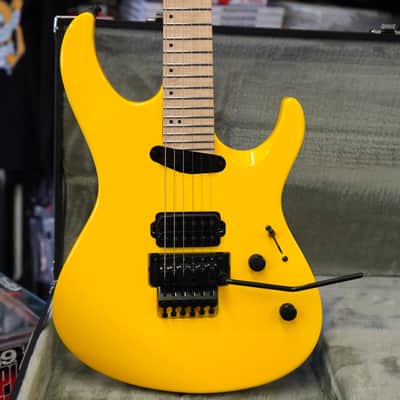 ESP Custom Shop Maverick FM Neon Yellow 27-Fret (2026 NAMM Booth Guitar) image 9