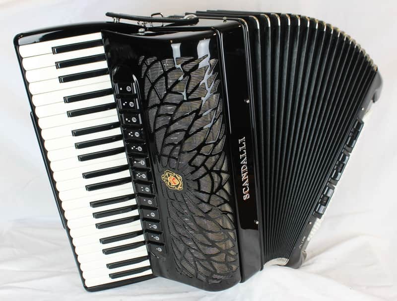 NEW Black Scandalli Air IV T Piano Accordion LMMH 41 120 image 1