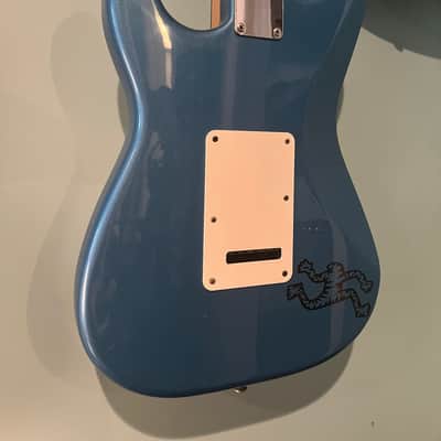 1997 Squier Standard Stratocaster MIM with Rosewood Fretboard - Lake Placid Blue image 12