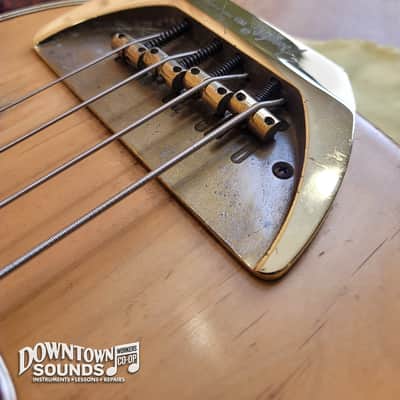 FEATURING THE CLAW 1969 Fender Precision Bass with G&G-Style Hard Case - Stripped Natural, 10.2lbs, Fender "The Claw" Solid Brass Bridge image 7