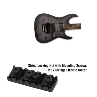 Floyd Rose 7-String Guitar Top mount Design 48mm Locking Nut Black for Floyd Rose String System image 15