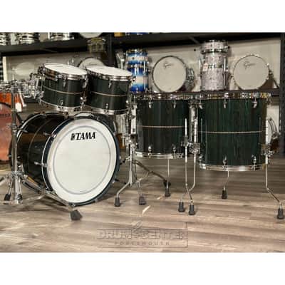 Tama Star Bubinga 5pc Drum Set Dark Green Cordia w/Outside Inlay image 3
