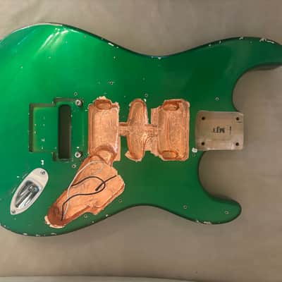 MJT Body Charvel Pocket 2019 - Recessed Floyd Metallic Candy Apple Green image 5