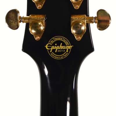 Epiphone Les Paul Custom Pro 2014 Electric Guitar – Used 2014 - Ebony Gloss Finish image 4