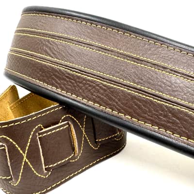 Walker and Williams C-34 Cognac Brown Premium Handmade Double Padded Leather Strap image 6