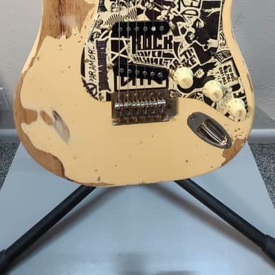 Partscaster Stratocaster Relic Custom pickups and pickguard! 2020s - White Relic image 2