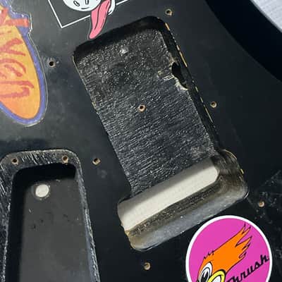 1980's Korean Kramer Striker 100st Black Single Pickup Guitar Body Floyd Ready Buffy Graphic image 16
