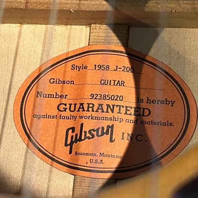 Gibson J-200 Re58 Antique Natural 1995 image 5