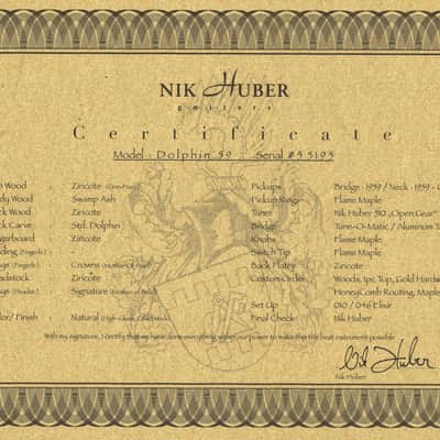 Nik Huber Dolphin '59 Ziricote - Natural/NAMM Instument #55195 image 15