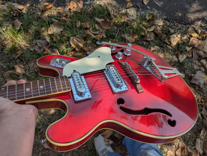 Greco EG-135 Hollowbody Guitar 60s - Cherry Red image 1