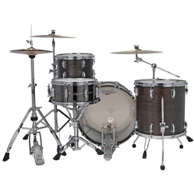 Ludwig Classic Oak Fab 3-piece Acoustic Drum Set Shell Pack Smoke image 3