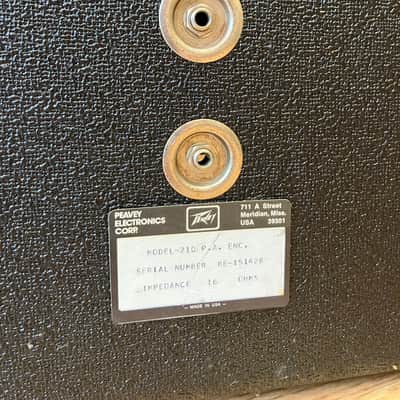 1980’s Peavey PA-200 W/2 2x10 Speakers- Black image 7