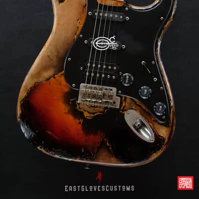 Fender Stratocaster Sunburst HSS Heavy Aged Relic by East Gloves Customs image 14