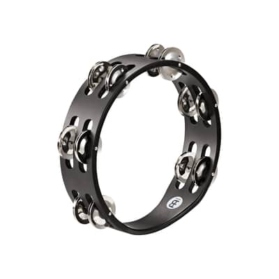 Meinl CTA2S-BK Compact Tambourine w/ Steel Jingles