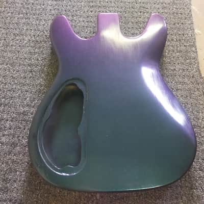 Custom Double Cut Telecaster Style Body  Finished In Colour Shift Ionic image 6