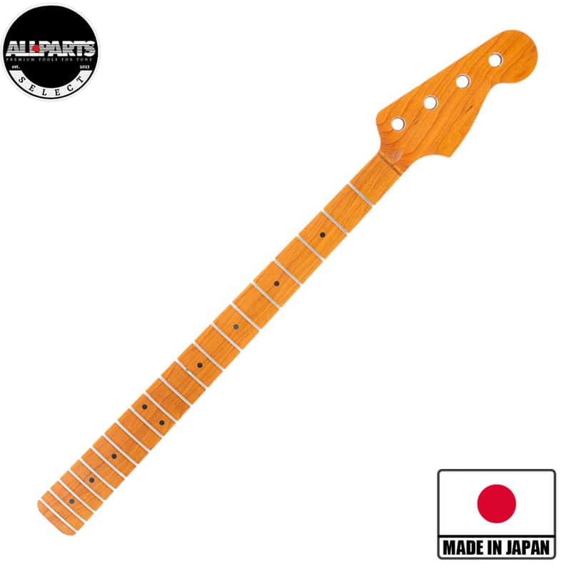Allparts Select Replacement Precision Bass Neck Roasted Maple - Licensed by Fender