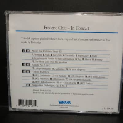 Yamaha Disklavier Artist Series In Concert - Frederic Chiu - Piano Soft Solo 3.5 Inch Floppy Disk image 2