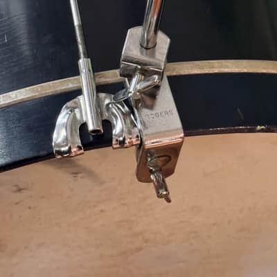 Roger's  14 x 20" Mercury Model Blue and Silver Duco Bass Drum Vintage 50's - 60's image 9