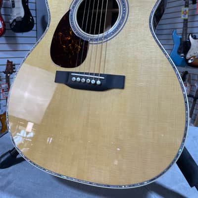 Martin OM-45 Left Handed Acoustic Guitar - Natural w/OHSC & PLEK*D #079 image 3