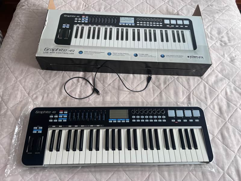 Samson Graphite 49 USB MIDI Keyboard Controller 2010s - Black/White image 1