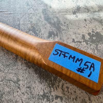 BMC Guitar 5AAAAA FLAME MAPLE Neck Strat® Stratocaster® 22 Fret Roasted With Maple Fingerboard Nitro Lacquer 9.5 Radius STFMM5A #1 image 4