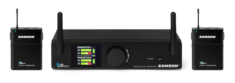 Samson Concert XD2 Dual Presentation Wireless Microphone System Lavaliere image 1