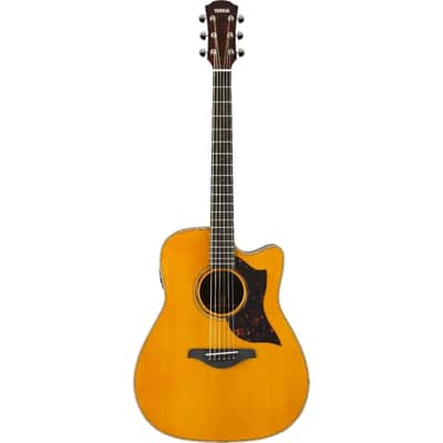 Yamaha Folk Cutaway Acoustic Electic Guitar - Rosewood - Vintage Natural image 2