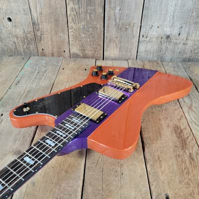 Kauer Banshee Custom Firebird Baritone - Tangelo Orange and Deep Purple Flake image 11