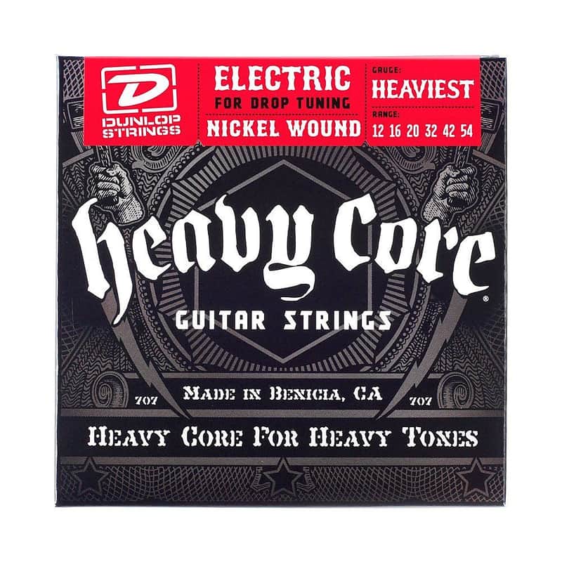 Dunlop DHCN1254 Heaviest Core Nickel-Plated Steel Electric Guitar Strings - 12-54 image 1