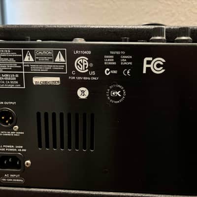 Gallien-Krueger MB115-II Ultra Light 200W 1x15" Bass Combo 2010s - Black image 4