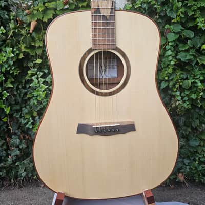 Wilhelm Guitars Quilted Bubinga Handmade Dreadnought Acoustic Guitar image 8
