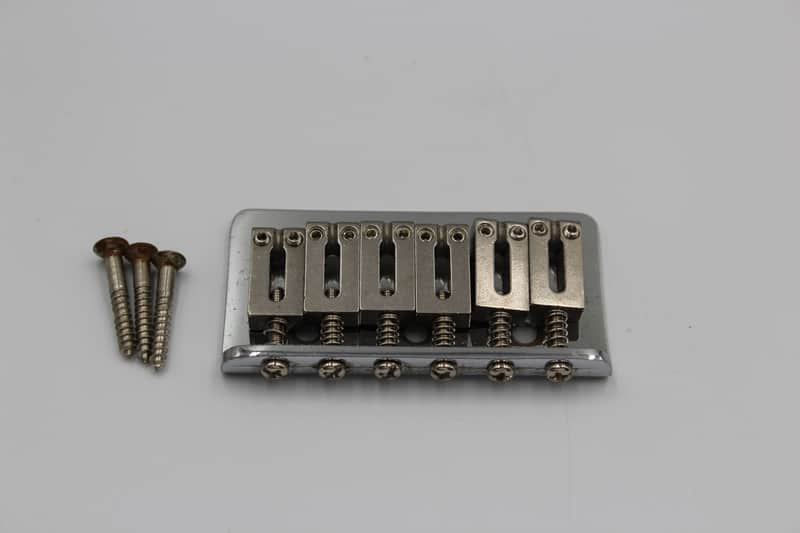 1990s Vintage Gotoh Japan Hardtail Bridge For Fender Stratocaster/Telecaster ~CHROME~ image 1