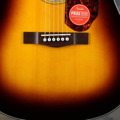 Fender CD-140SCE Dreadnought, Walnut Fingerboard, Sunburst w/case image 11