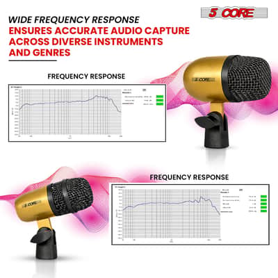 5 Core Conga Mic Snare Tom Set Professional XLR Cardioid Condenser Instrument Microphone Kit image 2