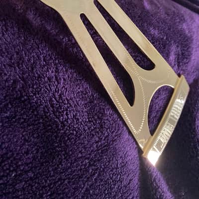 NOS-Gibson  Super 400 Exclusive Tailpiece  & Authentic Truss Rod Cover COMBO Late 80’s - Engraved Solid Brass with Super 400 semi-polished bound Truss Rod Cover. image 4
