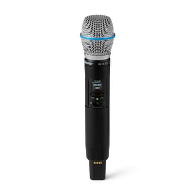 Shure SLXD2+ Handheld Transmitter with Beta87A Capsule - Pro Audio Management, 24-bit Audio, Wide-Tuning Range, ShowLink Control, Automatic Frequency Management, Mobile Configuration, 8-Hour Battery image 1