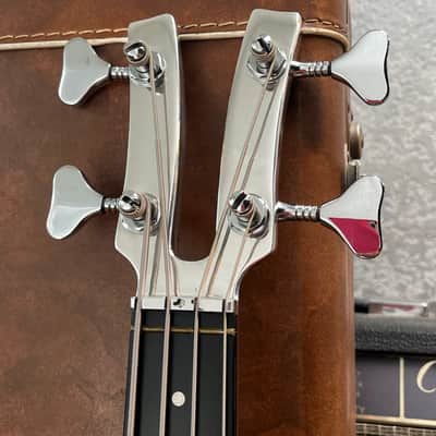 USA Kramer 450B Aluminum Neck Bass Guitar 1970’s - Black W/OHSC image 12