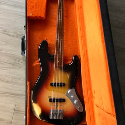 Rare Tinted Fender Custom Shop Jaco Pastorius Tribute Jazz Bass Relic 1999 - 2019 - 3-Color Sunburst image 2