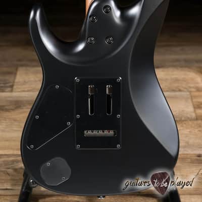 Ibanez AZ2402 Prestige HH Roasted Maple Neck Guitar w/ Case – Black Flat image 7