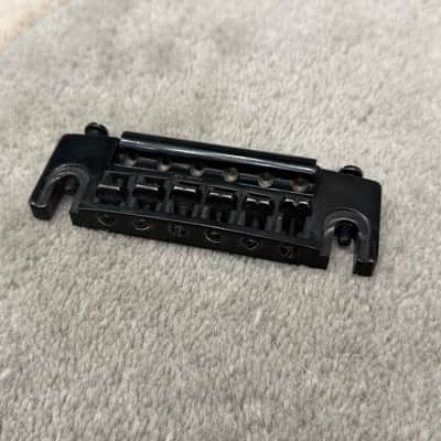 Vintage Schaller 455 Intonable Wraparound Bridge Tailpiece Germany 1980s rare black image 3