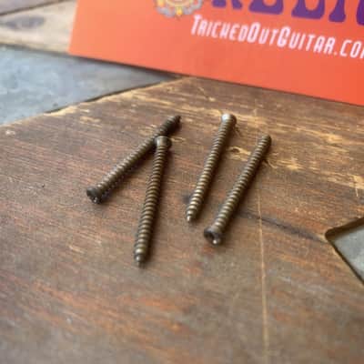 Real Life Relics Aged Nickel P90 Pickup Cover Screws (Set of 4)    [R4]