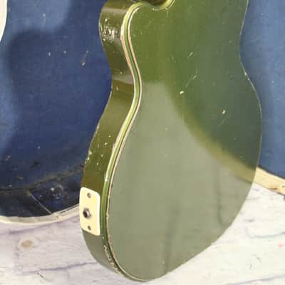 👀Vintage 1955 Kay K-136 "Peanut" Art Deco 2 Tone Metallic Green/ White w/ OHC image 7