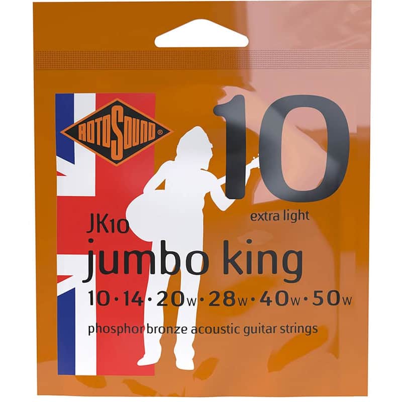 Rotosound Acoustic Guitar Strings Set 10-50 Phosphor Bronze JK10 image 1