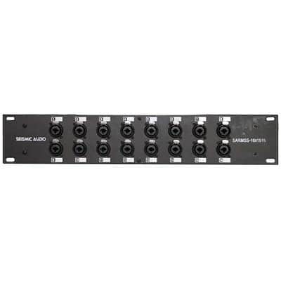 16 Channel XLR TRS Combo Splitter Snake Cable Two 15' XLR trunks - Rack Mounts image 3