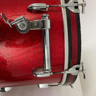 Gretsch 1950’s Broadcaster 3-ply red sparkle drum kit. 20-13-16-14x5 1/2 image 6