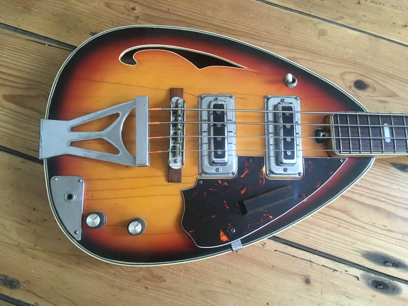 1960s Kawai Teardrop Bass Guitar Rare Japan Teisco image 1